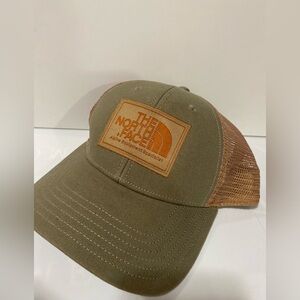 The North Face Olive and Tan Cap